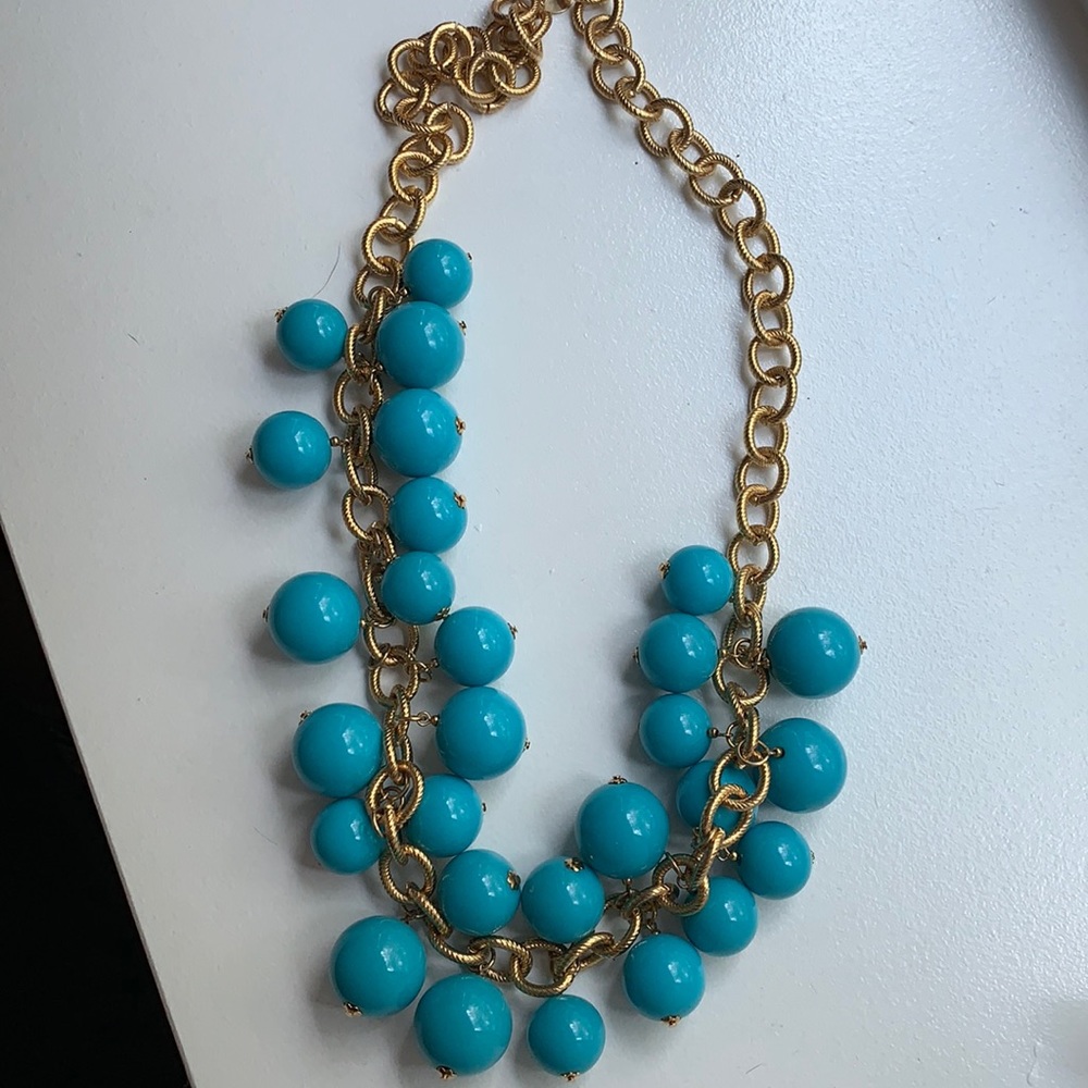 NWOT Kenneth Jay Lane Turquoise Bead Necklace
